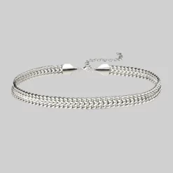 CLASSICS SOLACE. Wide Curb Chain Choker - Silver Necklaces & Chains