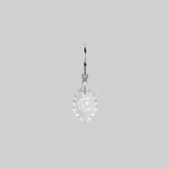 CLASSICS LYRAE. Moon & Stars Glass Earrings - Silver