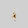 CLASSICS VELES. Scorpion Onyx Hoop Earrings - Gold