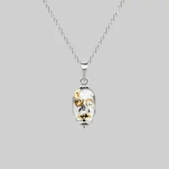 End Of Line REVENANT. Skull Poison Box Necklace - Silver Necklaces & Chains