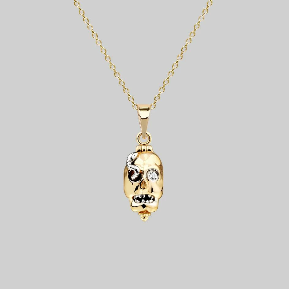 End Of Line REVENANT. Skull Poison Box Necklace - Gold 1 End Of Line REVENANT. Skull Poison Box Necklace - Gold