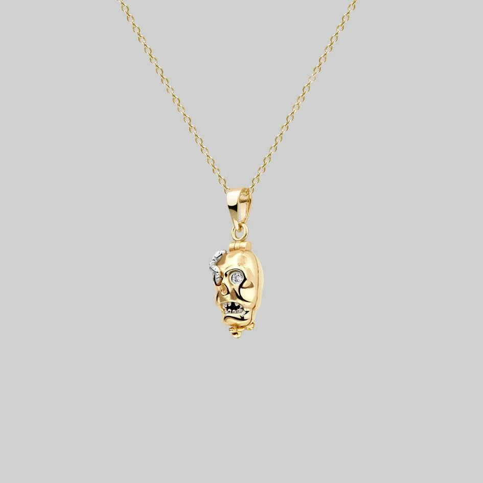 End Of Line REVENANT. Skull Poison Box Necklace - Gold 4 End Of Line REVENANT. Skull Poison Box Necklace - Gold