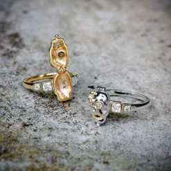 CLASSICS REVENANT. Skull Poison Box Ring - Silver Rings