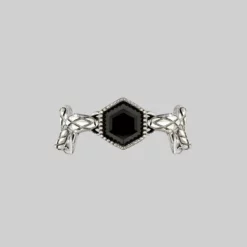 AW21 Rings RELINQUISH. Snakes & Onyx Ring - Silver
