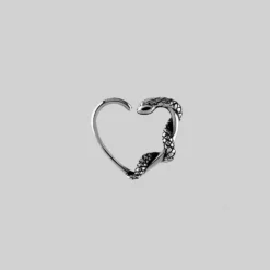CLASSICS SLINK. Silver Snake & Heart Daith Ring