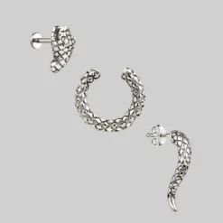 CLASSICS Earrings VEGA. 3 Piece Snake Wrap Earring - Silver 8 CLASSICS Earrings VEGA. 3 Piece Snake Wrap Earring - Silver