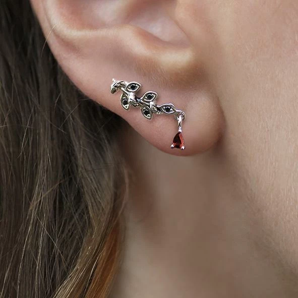 CLASSICS FORBODE. Snake & Vine Silver Stud Earrings 1 CLASSICS FORBODE. Snake & Vine Silver Stud Earrings