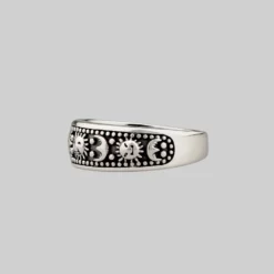 CLASSICS Rings SOLAR MOON. Sun & Moon Band Ring - Silver