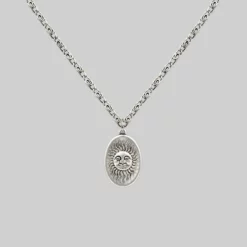 CLASSICS DAWN. Symbolic Sun Face Necklace - Silver