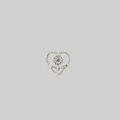 CLASSICS APRIL. Sunflower Heart Stud Earring - Silver Earrings
