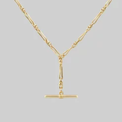 CLASSICS ARAEL. Twisted Figaro T-Bar Chain - Gold Necklaces & Chains