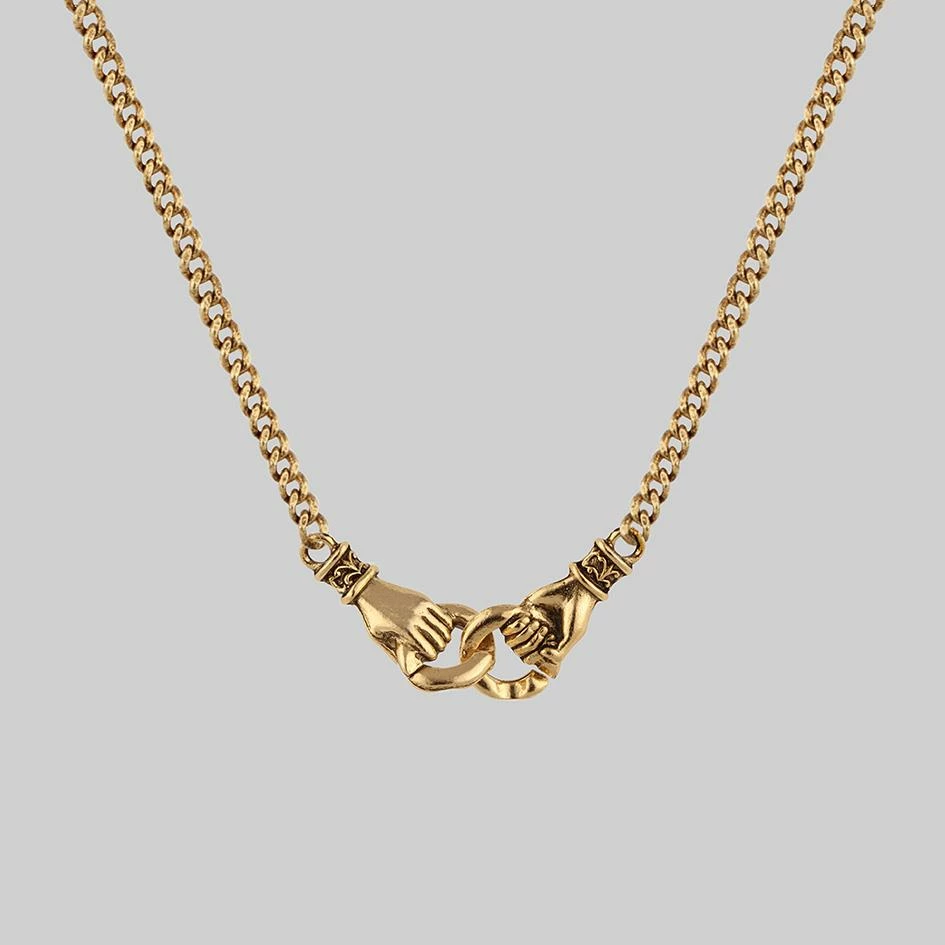 CLASSICS Necklaces & Chains UNITY. Linking Hands Necklace - Gold 1 CLASSICS Necklaces & Chains UNITY. Linking Hands Necklace - Gold