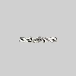 CLASSICS DEVISE. Double Headed Snake Twist Ring - Silver Rings