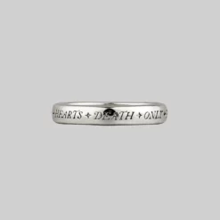 CLASSICS United Hearts Death Only Parts Posie Ring - Silver Rings