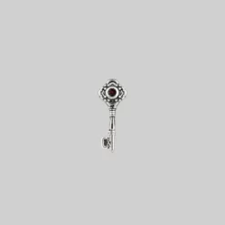 HALLOWEEN 2021 TWILIGHT. Skeleton Key Stud Earring - Silver Earrings