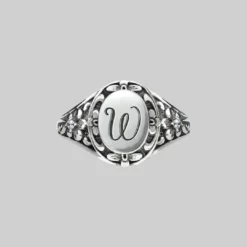 CLASSICS DARK GARDEN. Ornate Initial Ring (N - Z)