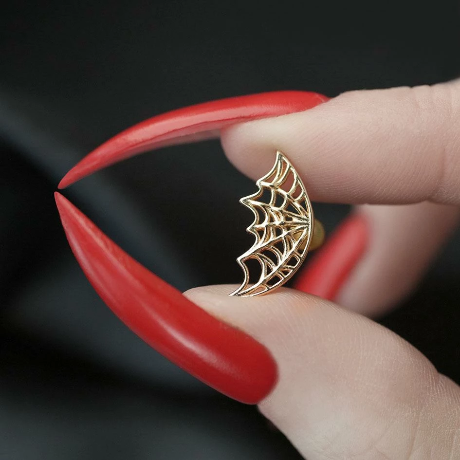 CLASSICS NARCISSA. Gold Web Stud Earring - Helix 2 CLASSICS NARCISSA. Gold Web Stud Earring - Helix