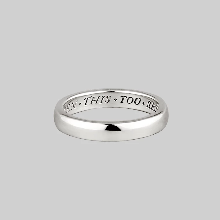 CLASSICS Rings When This You See Remember Me Posie Ring - Silver 1 CLASSICS Rings When This You See Remember Me Posie Ring - Silver