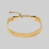 CLASSICS MARISE. Extra Wide Curb Chain Bracelet - Gold Bracelets